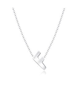 Silver Initial Letter Necklace F SPE-5546